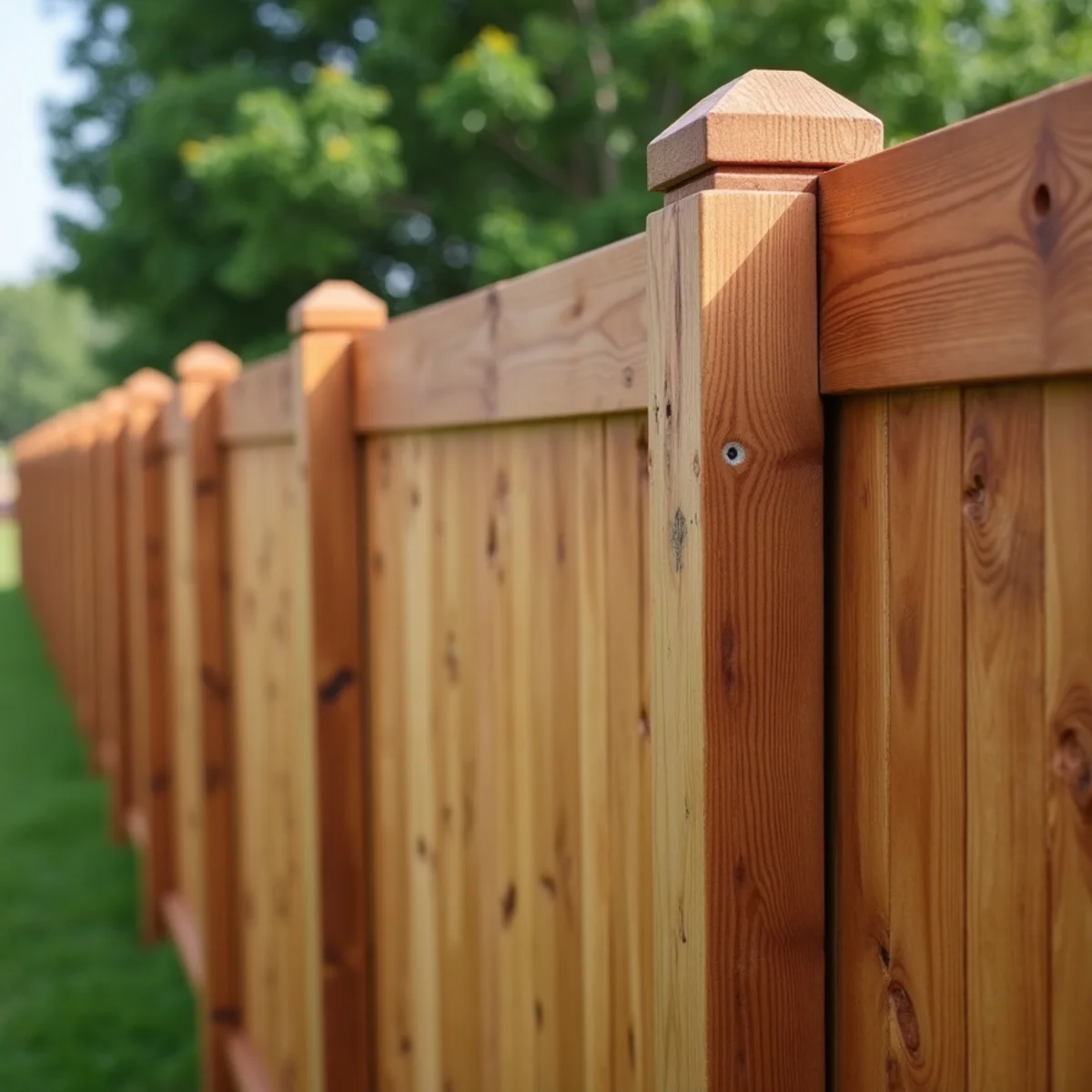 Western red cedar privacy fence installation Coffey County KS