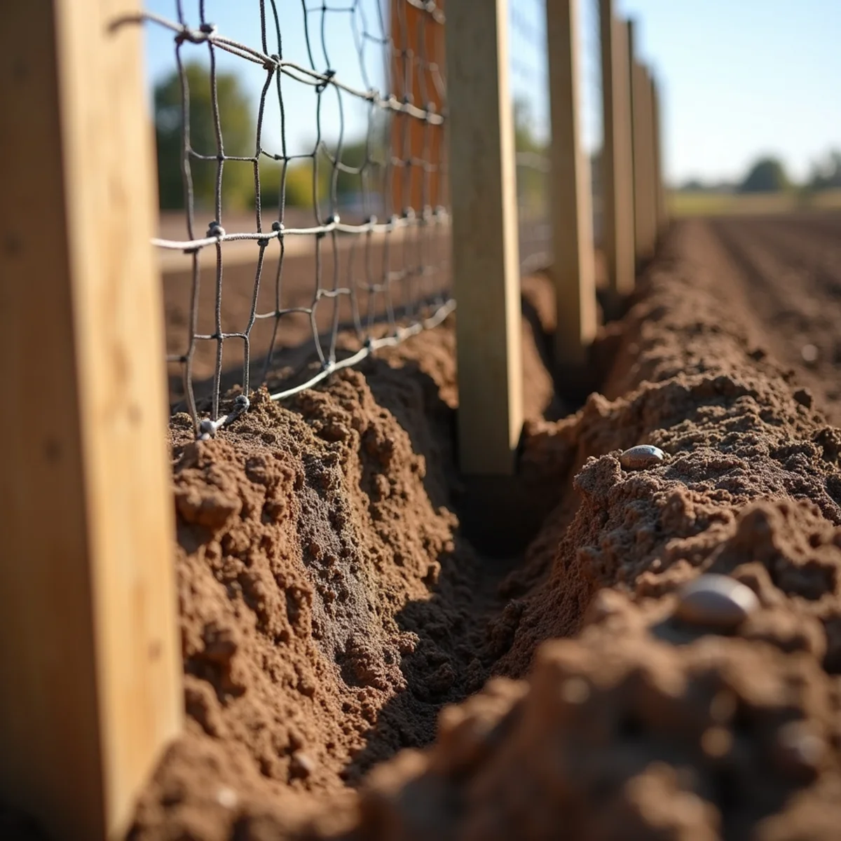 Deep concrete post footing excavation in New Strawn Kansas soil