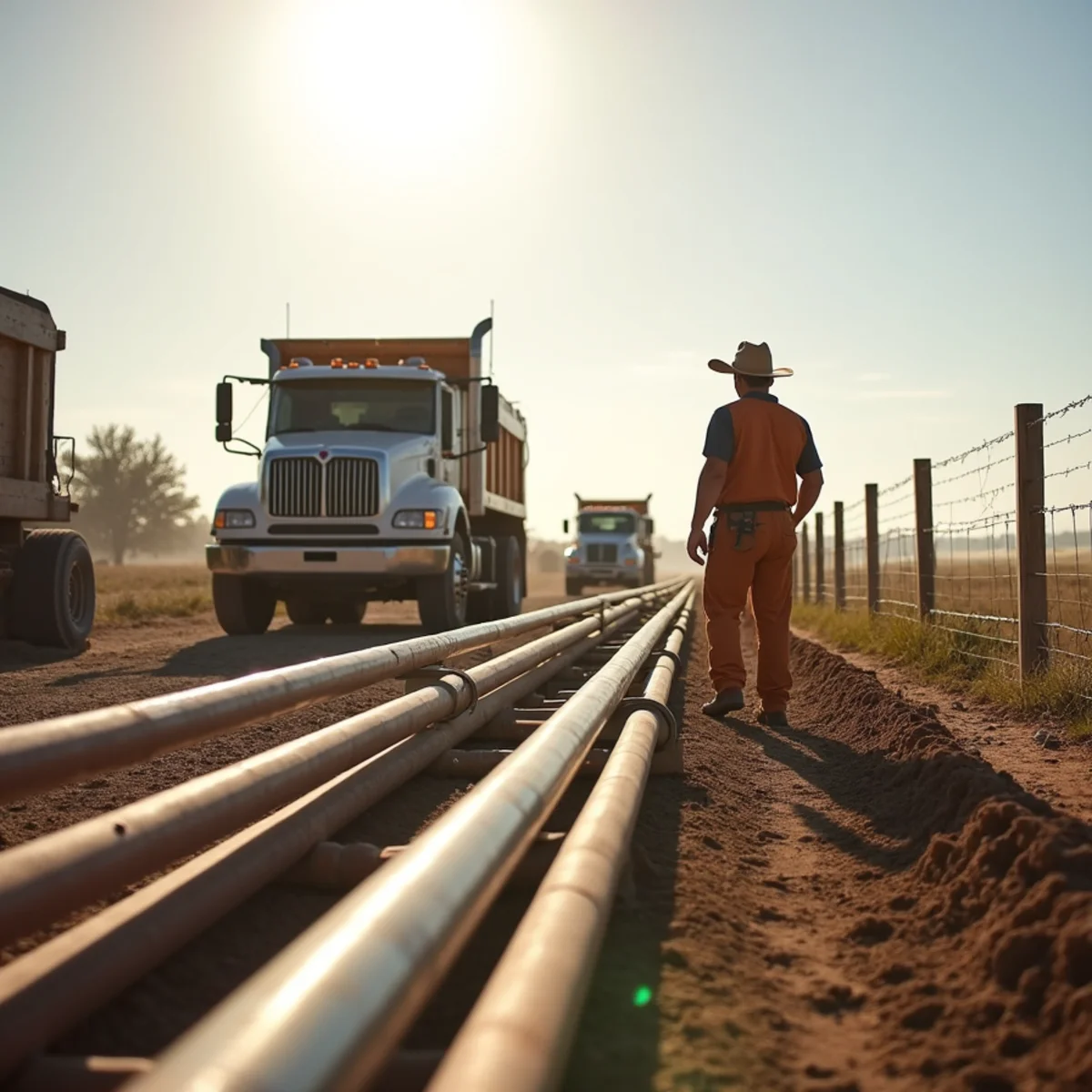 Pipe Fence installation by Kraft Fencing in Gridley KS